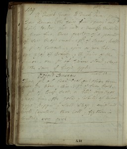 Another recipe (one of the winners) from the St. Andrews collection c.1760