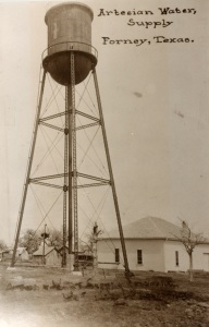 Forney tank built over the well, 1910.
